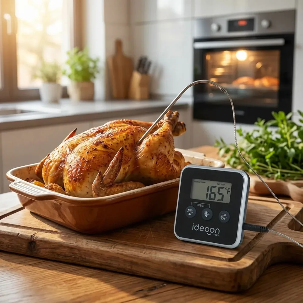 Digitales Fleisch- & Ofenthermometer, Timer, bis +300 °C