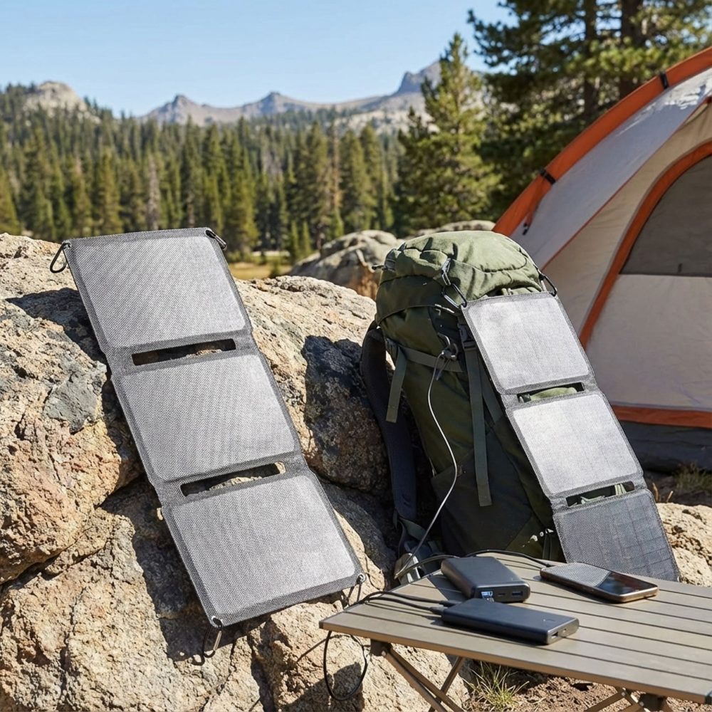 2er-Set Faltbares Solarpanel, 20W, USB-C