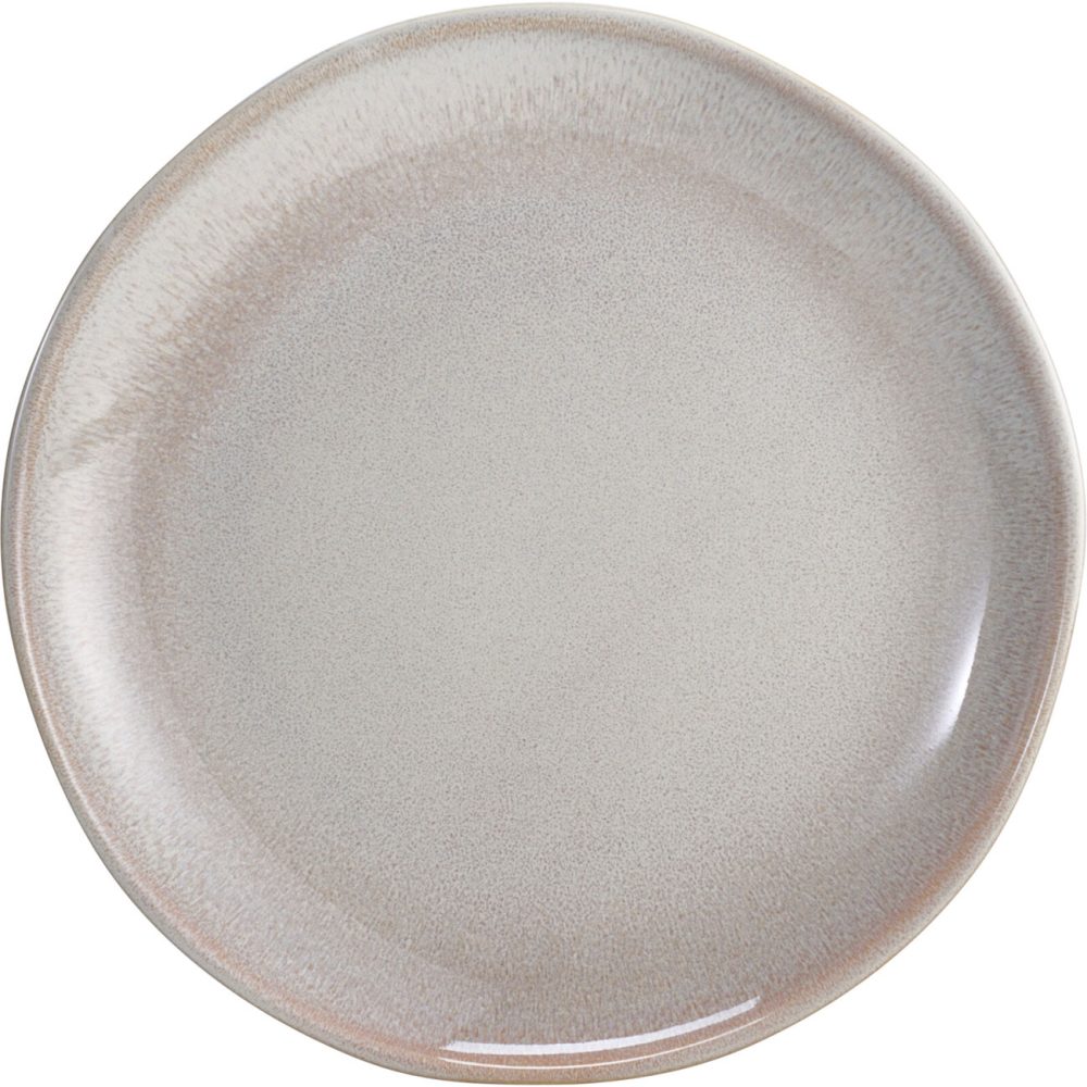 Speiseteller 4er-Set aus Steinzeug, Ø20 x 2,5 cm, sandfarbe
