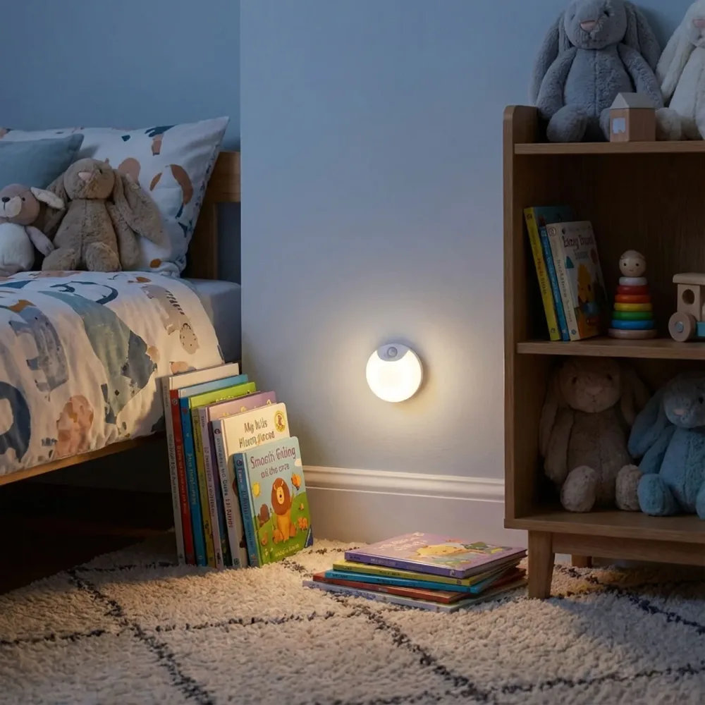 LED Nachtlicht & Schrankleuchte mit Bewegungssensor, Ø8cm