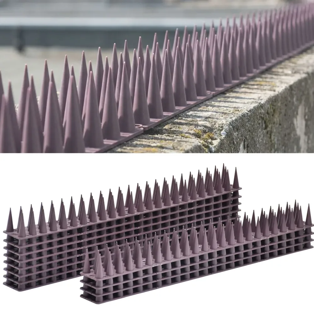 12er-Set Taubenspikes, Anti-Vogel-Spikes, braun, 5,4 m