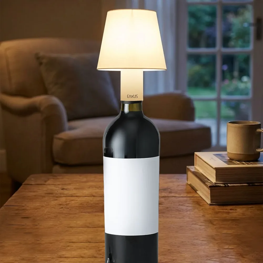 Wiederaufladbare Akku-Flaschenlampe, 3 Lichtfarben, Ø10,7 x 13,5 cm