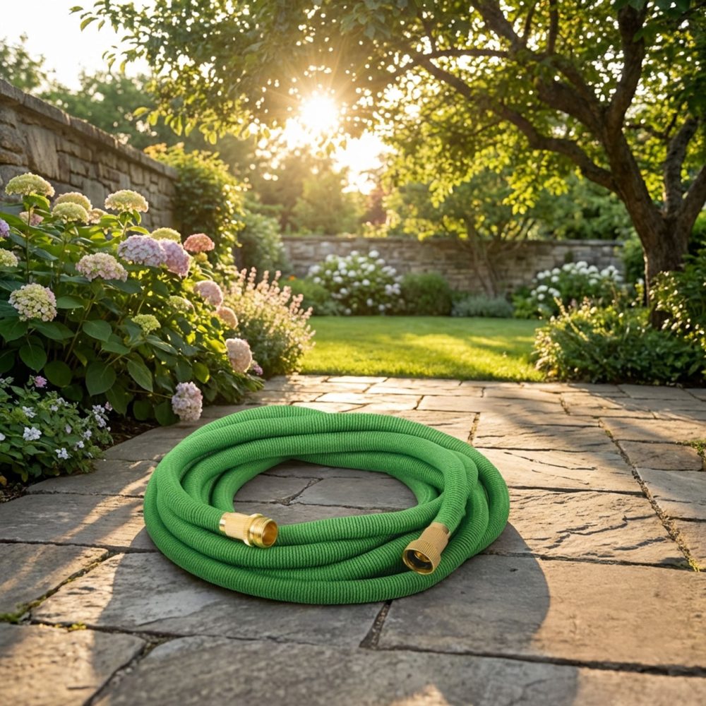 Dehnbarer Profi Gartenschlauch mit Alu-Anschlüssen, 5 - 15 m