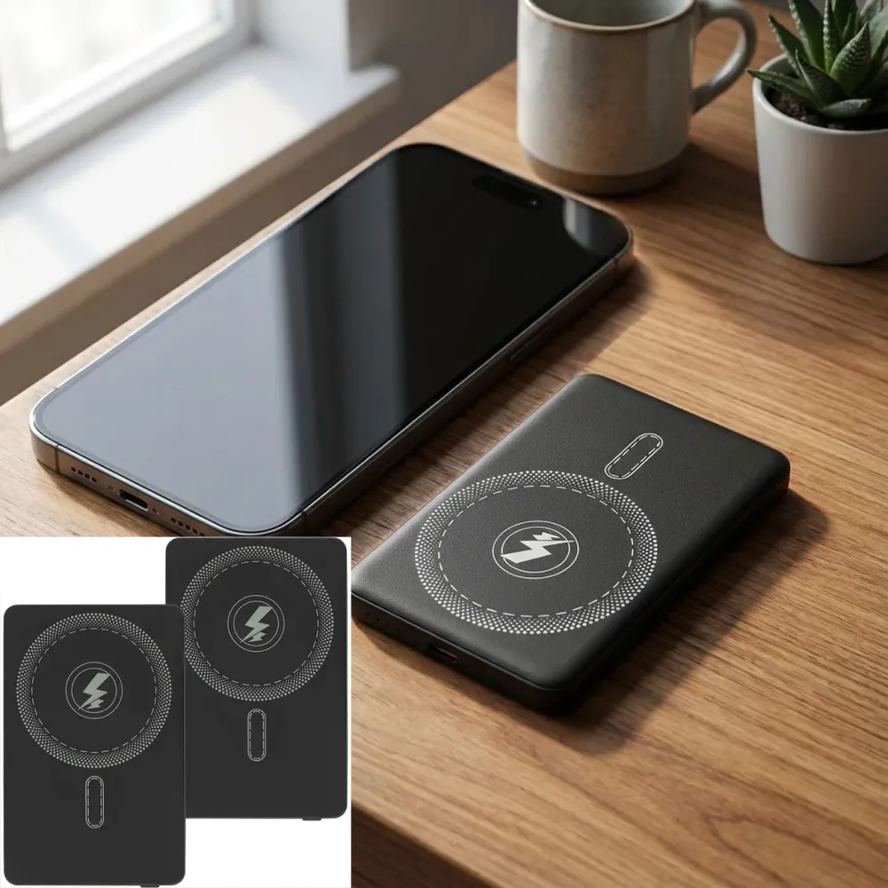 2er-Set Powerbank MagSafe 5000 mAh, schwarz