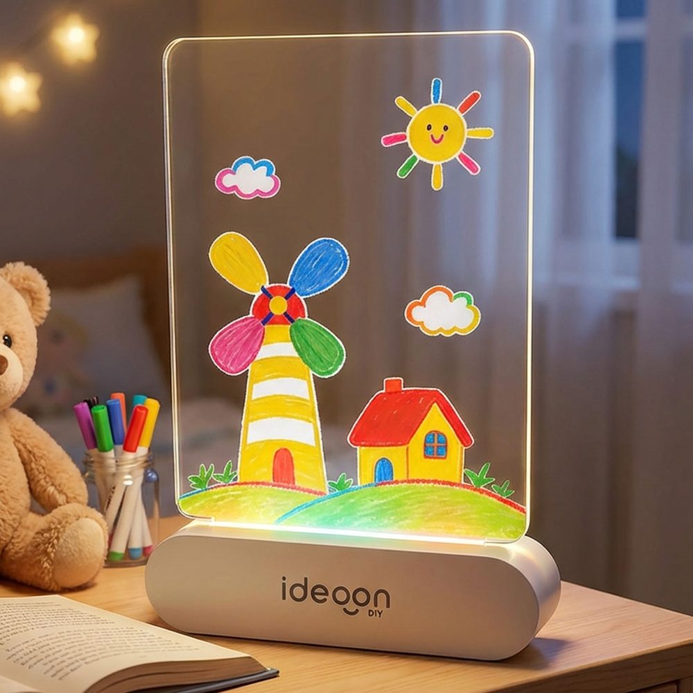 Kreative LED DIY Lampe Acryl inkl. 7 Farben, 22 x 15 cm