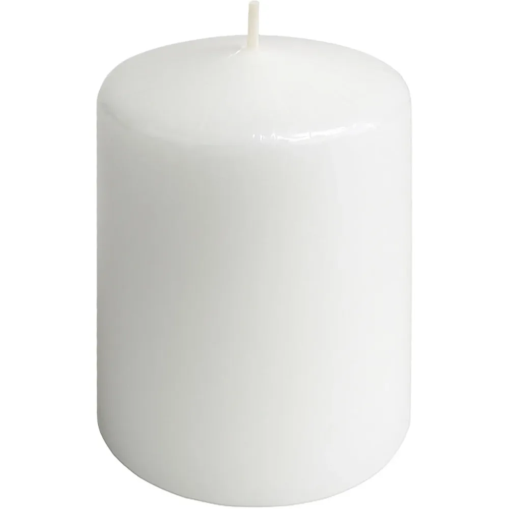 Stumpenkerze Weiss, Ø 6 x 8 cm
