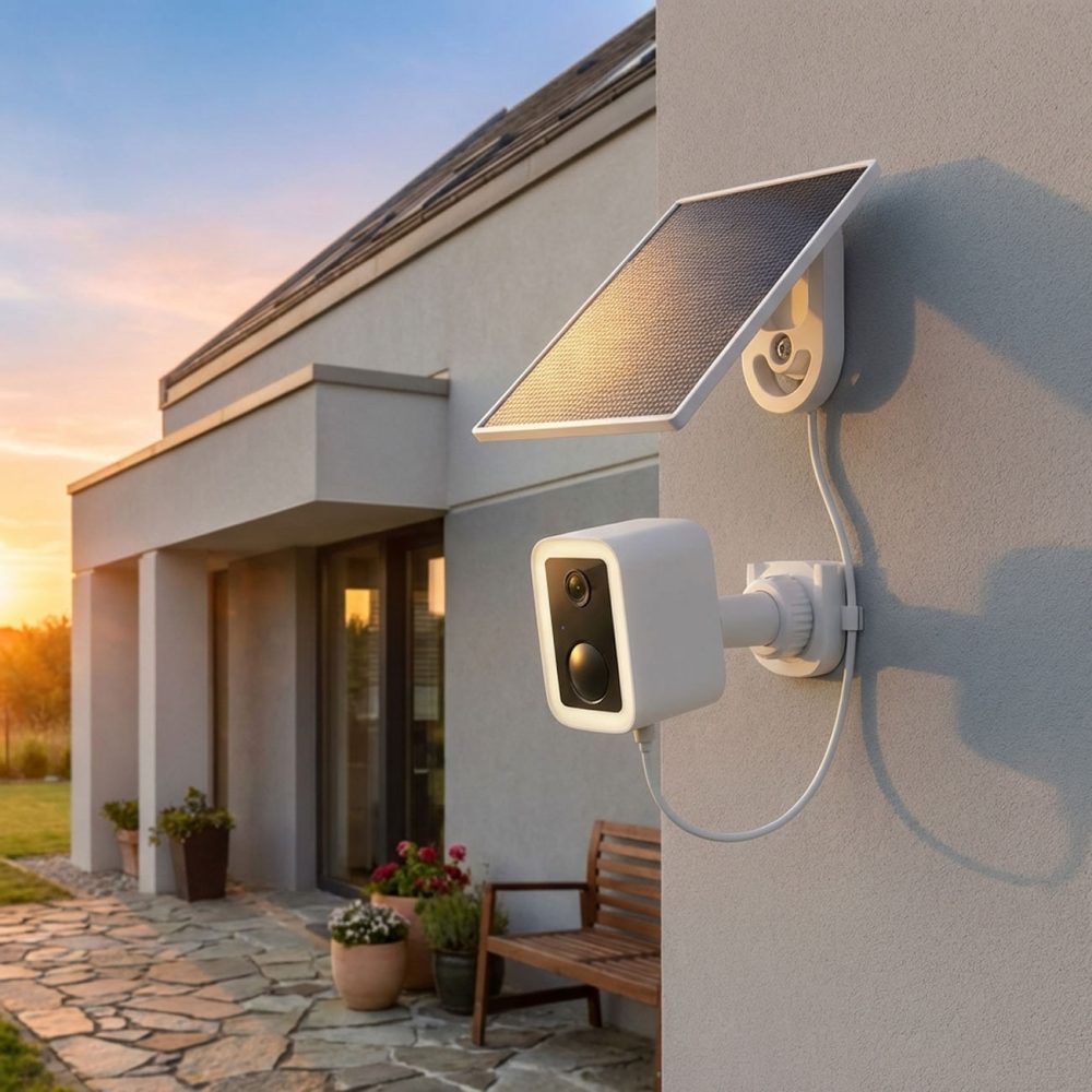 3MP Überwachungskamera mit Flutlicht, solarbetrieben