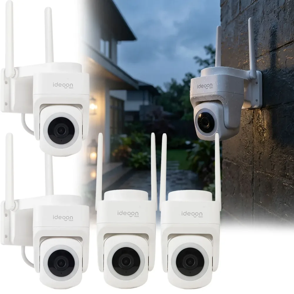 4er-Set WLAN Überwachungskamera 2K, 3MP, Infrarot-Nachtsicht, Tuya, Alexa & Google