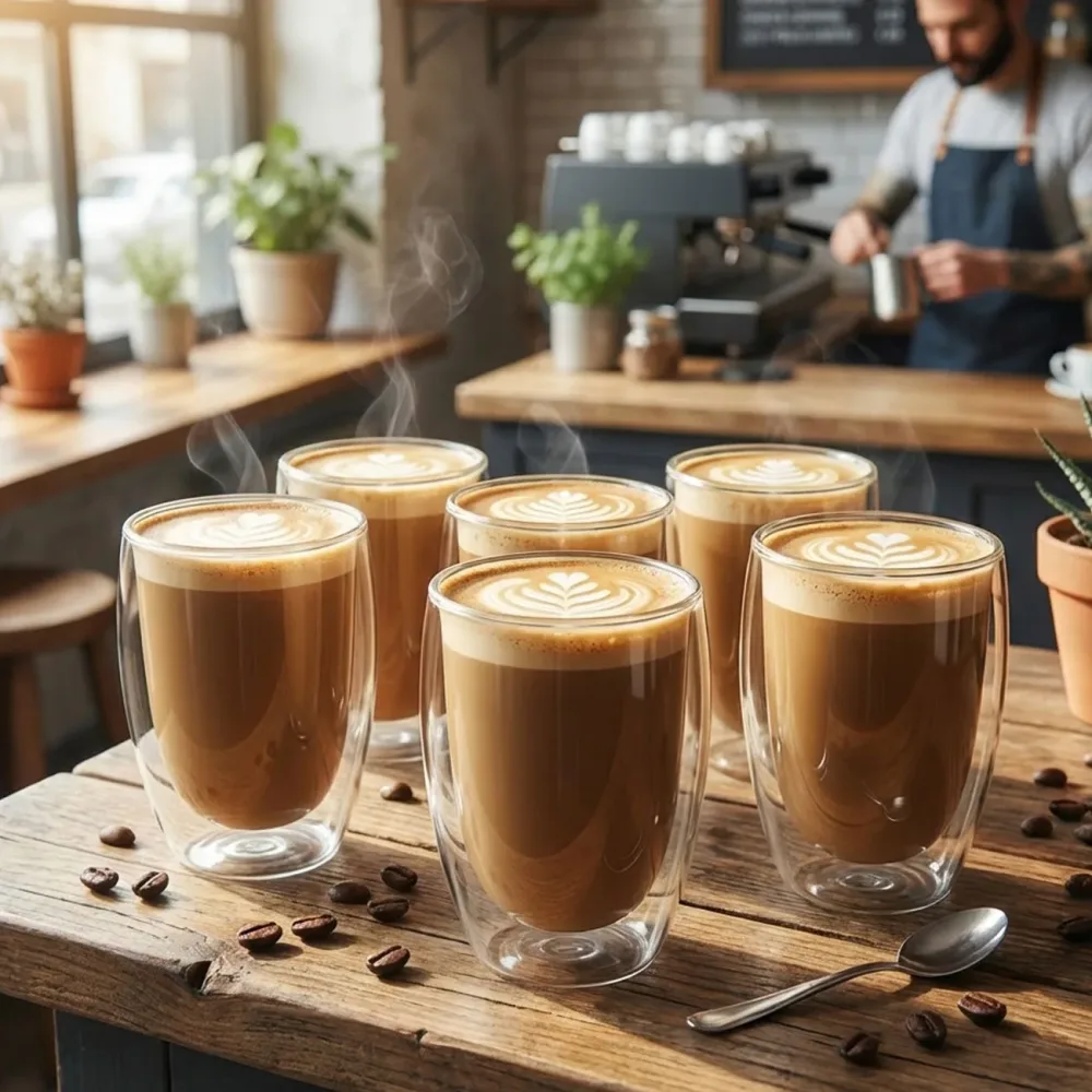 6er-Set Doppelwandiges Kaffee-Glas, 450 ml