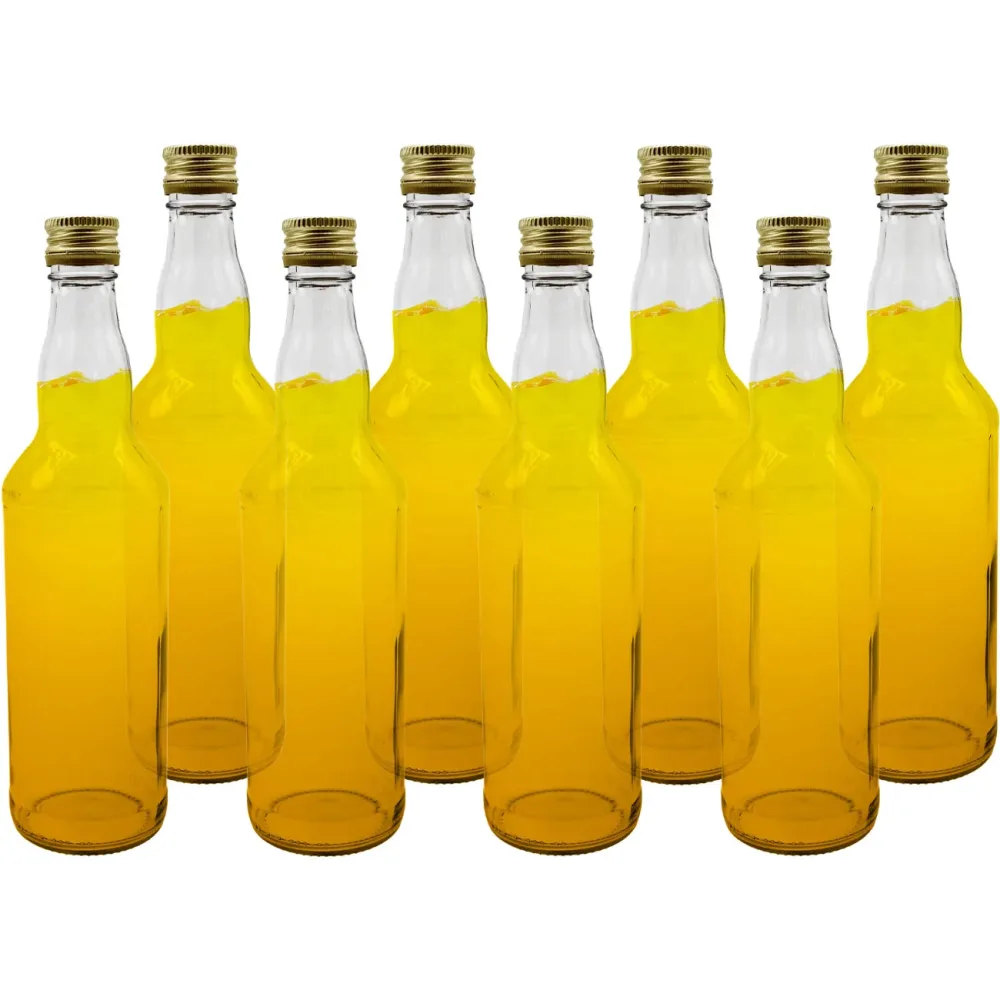 8er-Set Schraubflasche, transparent, 500 ml