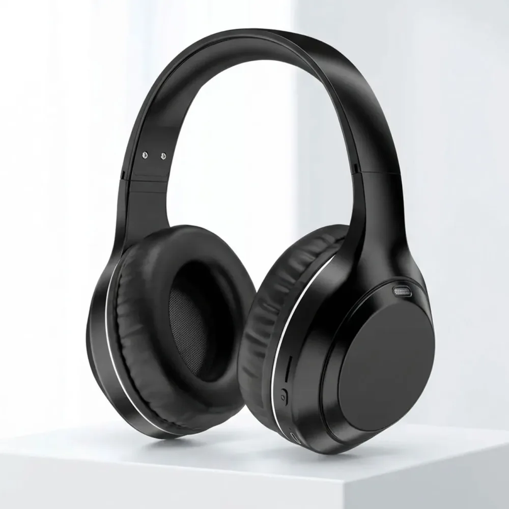 Denver BTN-211 Over Ear Headset Bluetooth® Schwarz Noise Cancelling Headset Handy