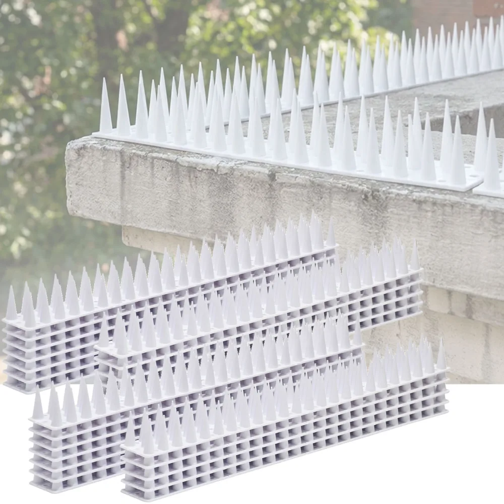 24er-Set Taubenspikes, Anti-Vogel-Spikes, weiss, 10,8 m