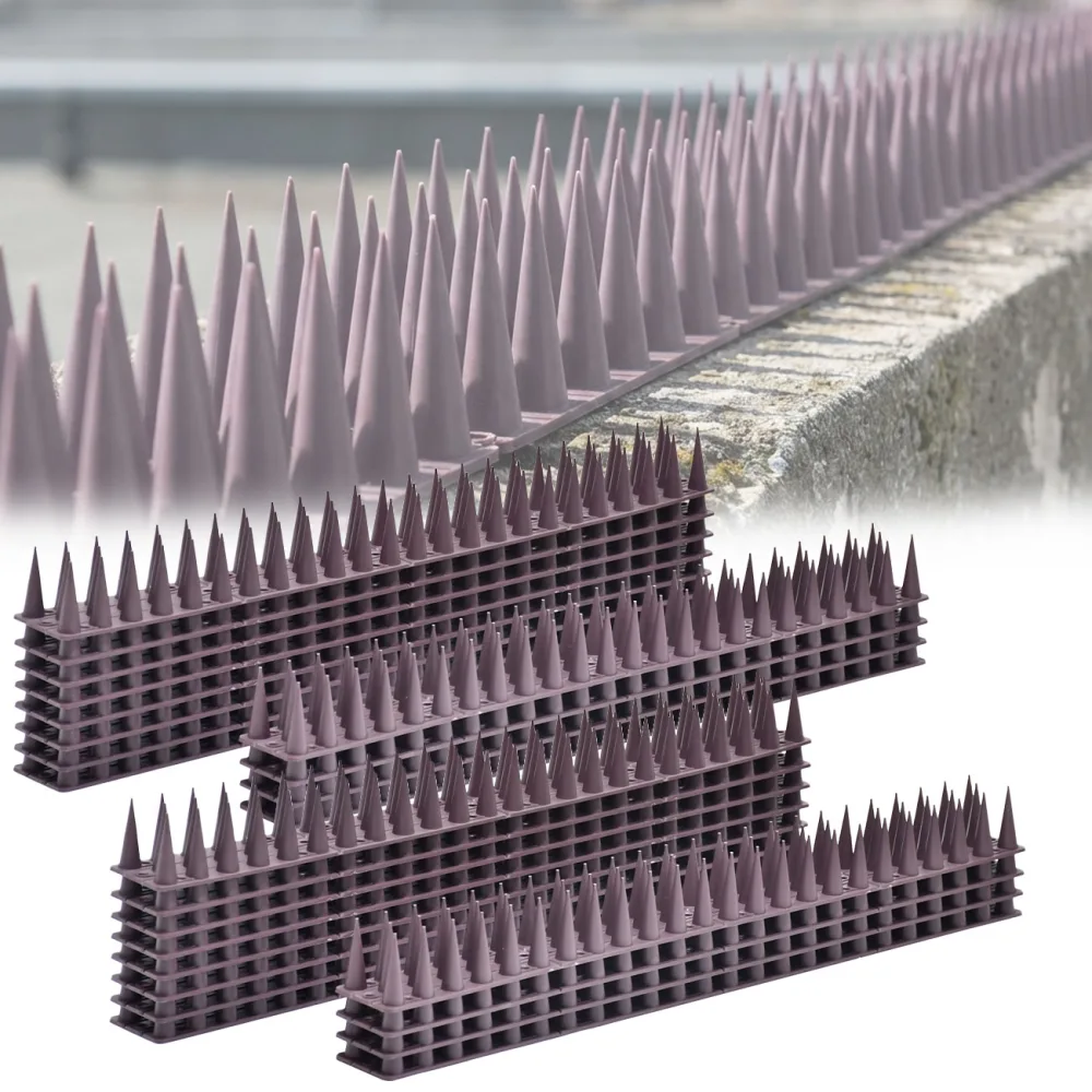 24er-Set Taubenspikes, Anti-Vogel-Spikes, braun, 10,8 m