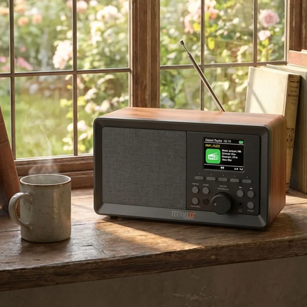 DAB+ Radio mit Bluetooth, Wecker, USB, AUX & Fernbedienung