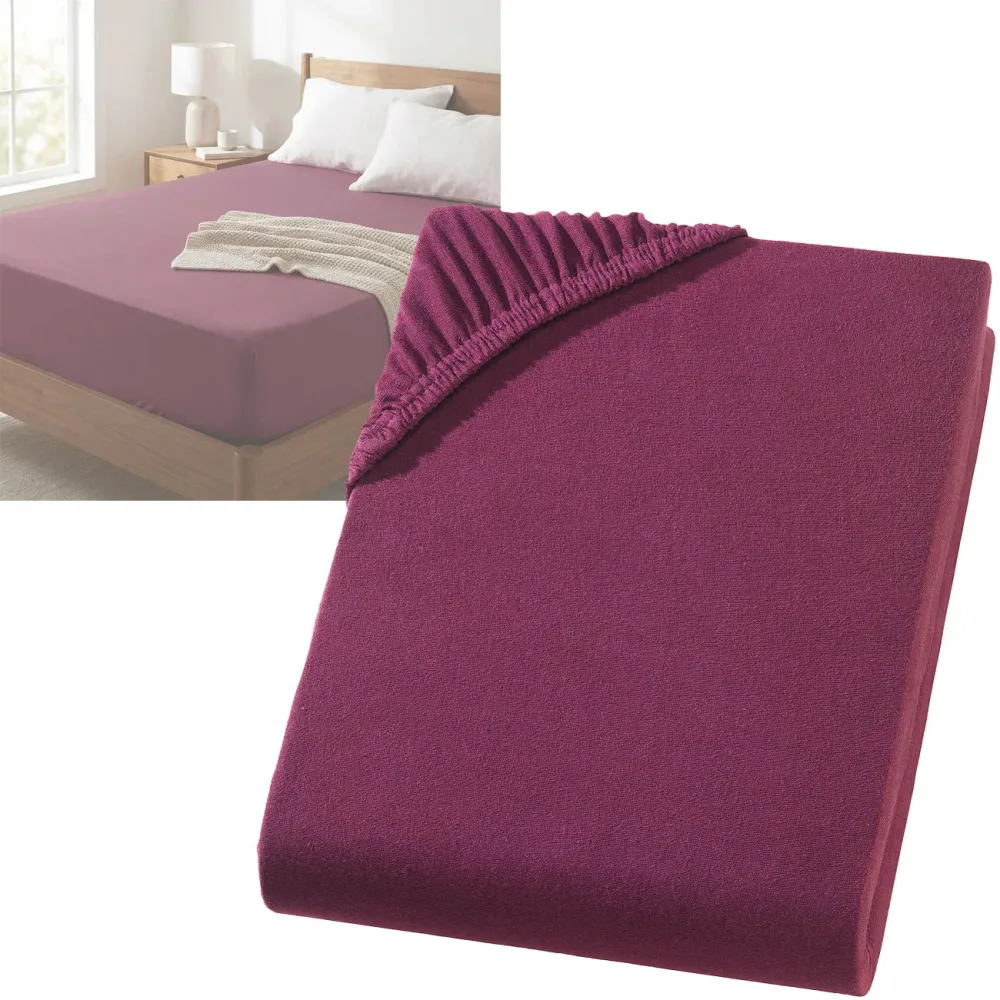 Spannbetttuch für Boxspringbett & Wasserbett, bordeaux, 140-160x220 cm
