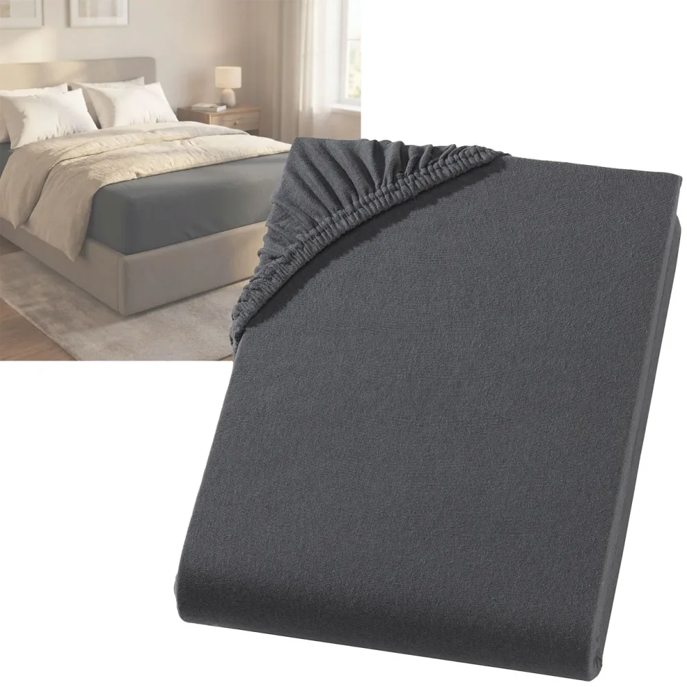 Spannbetttuch für Boxspringbett & Wasserbett, anthrazit, 140-160x220 cm