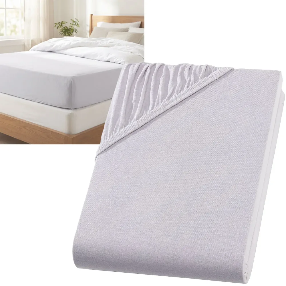Spannbetttuch für Boxspringbett & Wasserbett, silber, 140-160x220 cm