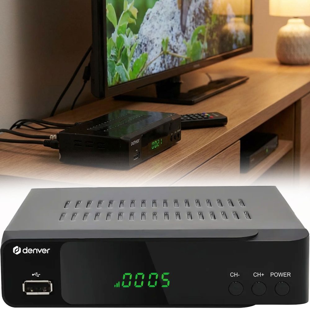 Denver DVBS-206HD HD-SAT-Receiver Front-USB Anzahl Tuner: 1