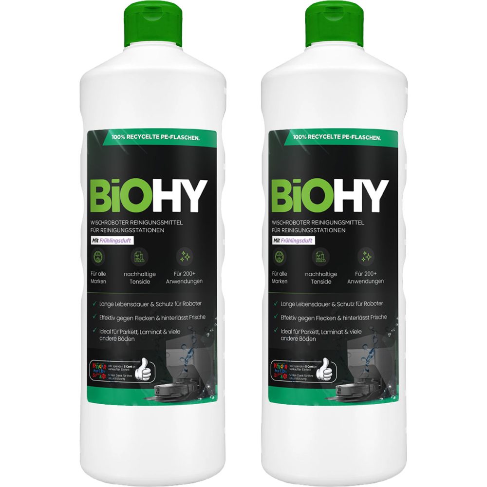 2er-Set Bodenreiniger Konzentrat für Wischroboter-Reinigungsstationen, Frühlingsduft, 1L