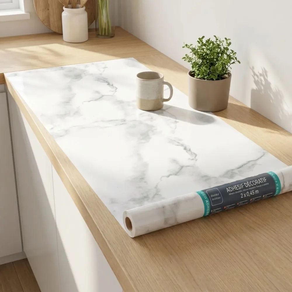 Klebefolie weisser Marmor, 45 x 200 cm