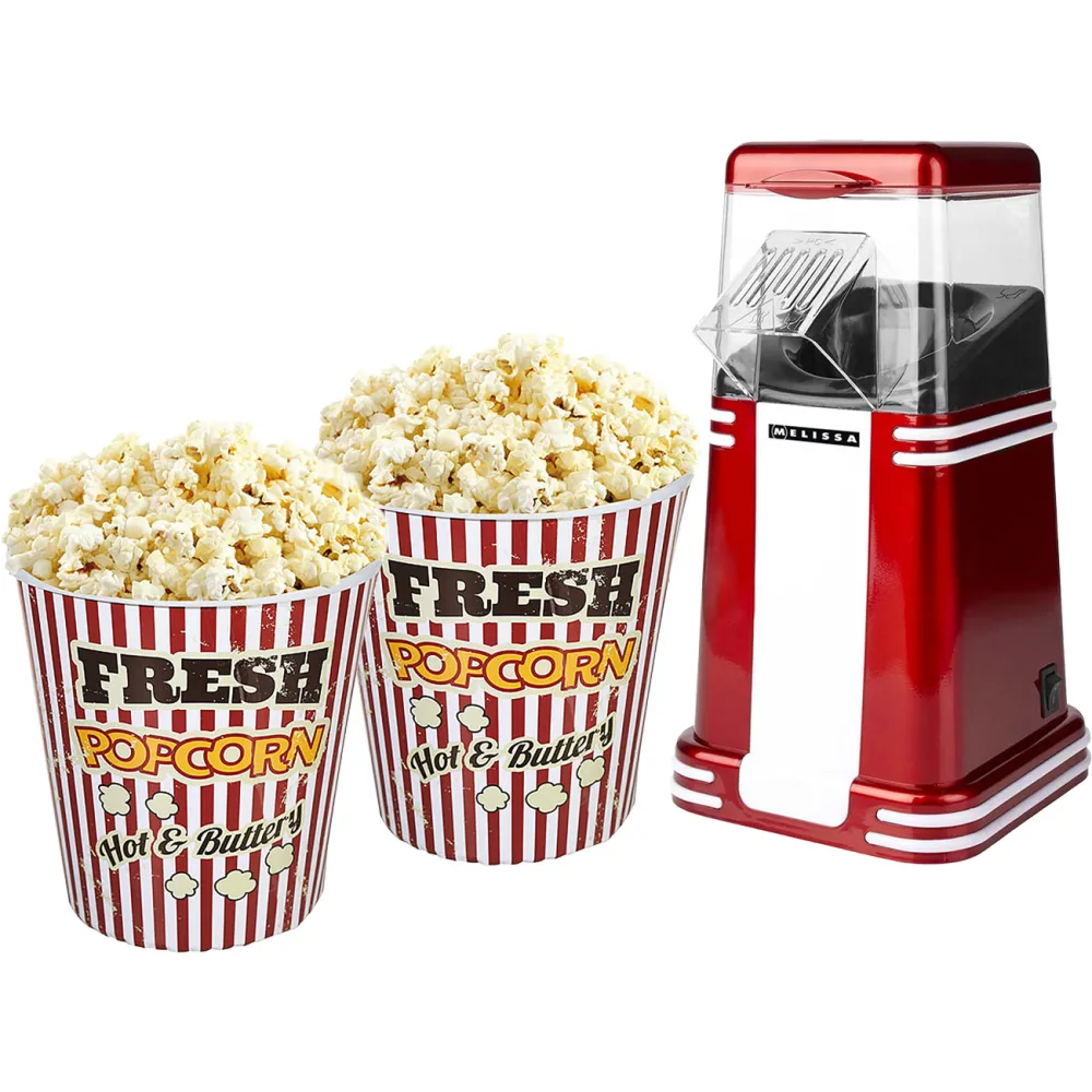 Heissluft-Popcorn-Maschine, inkl. 2 Kino-Popcorn-Becher