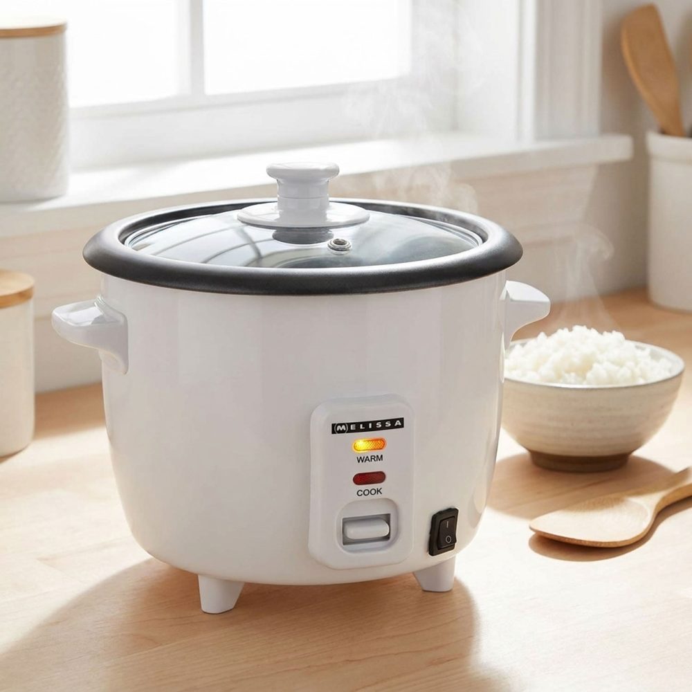 Reiskocher mit Dampfgarereinsatz 0,6L 300W, weiss