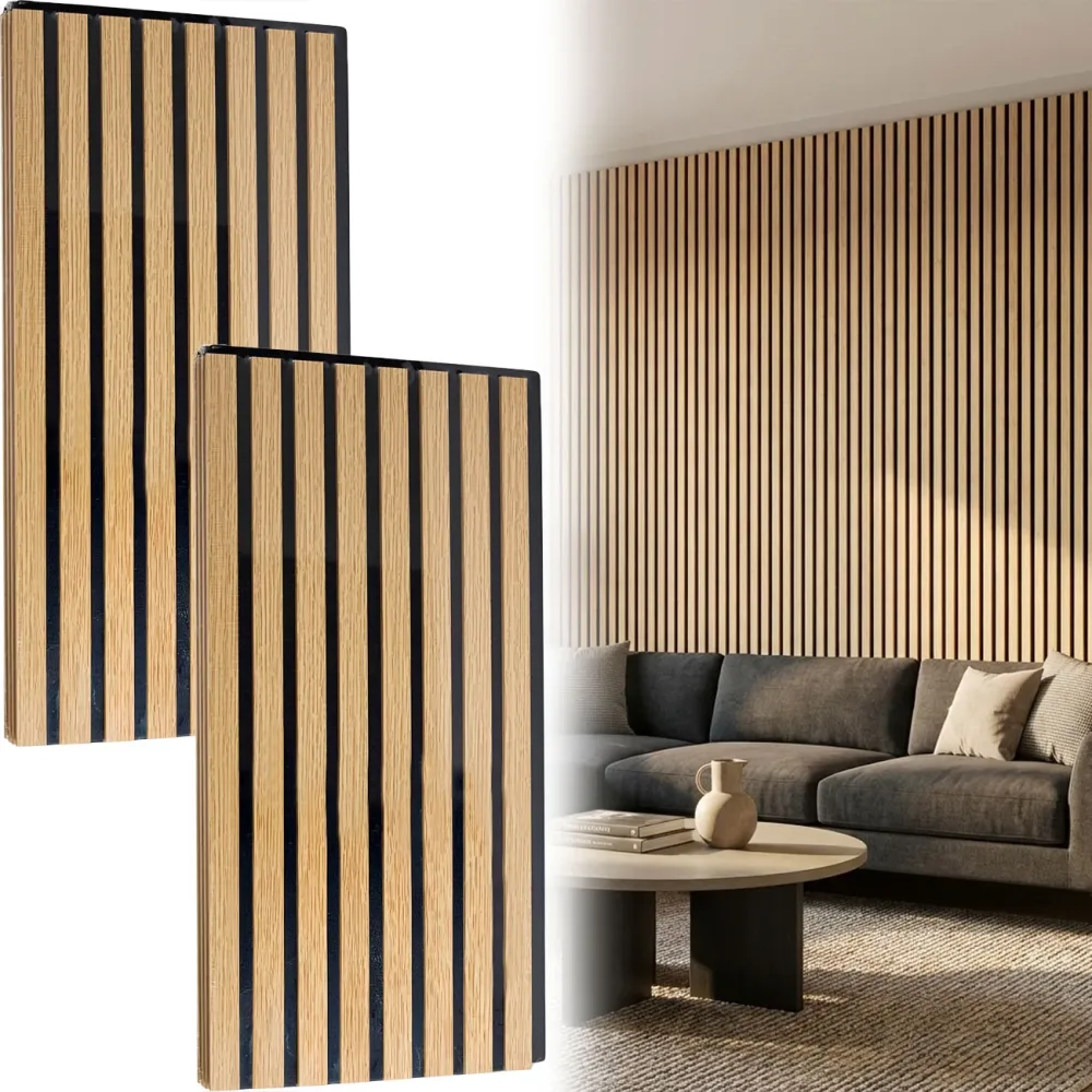 8er-Set Wandpaneele 60x30 cm in edler Holzoptik