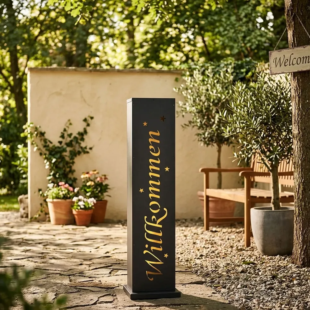 LED-Stele Willkommen, 90 cm