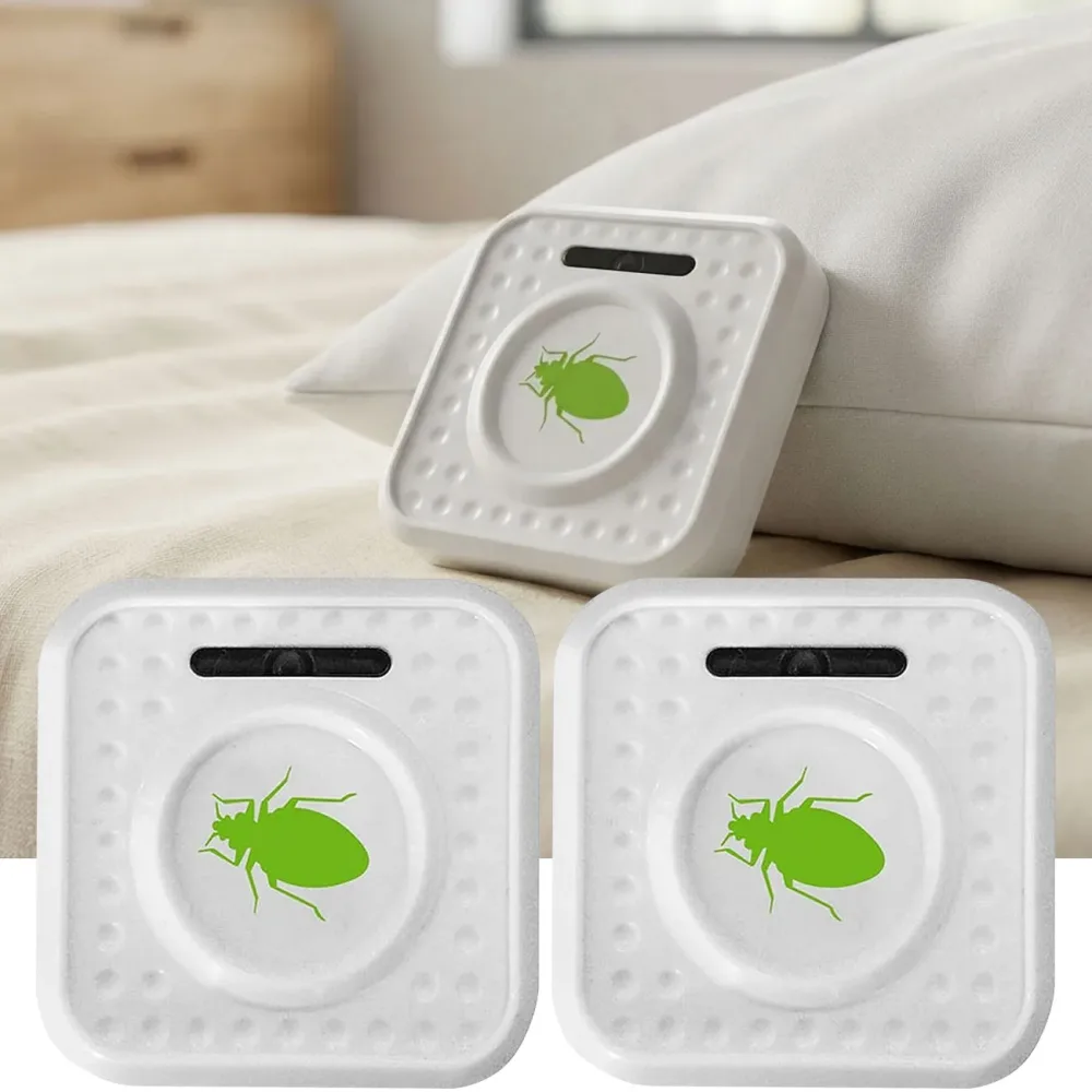 2er-Set Mobiler Ultraschall Milbenvertreiber, batteriebetrieben, 30 qm