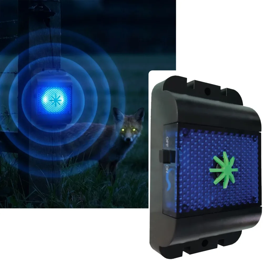 Ultraschall Wildtiervertreiber, LED Blinklicht, batteriebetrieben, 11,5 x 7,2 x 3,4 cm