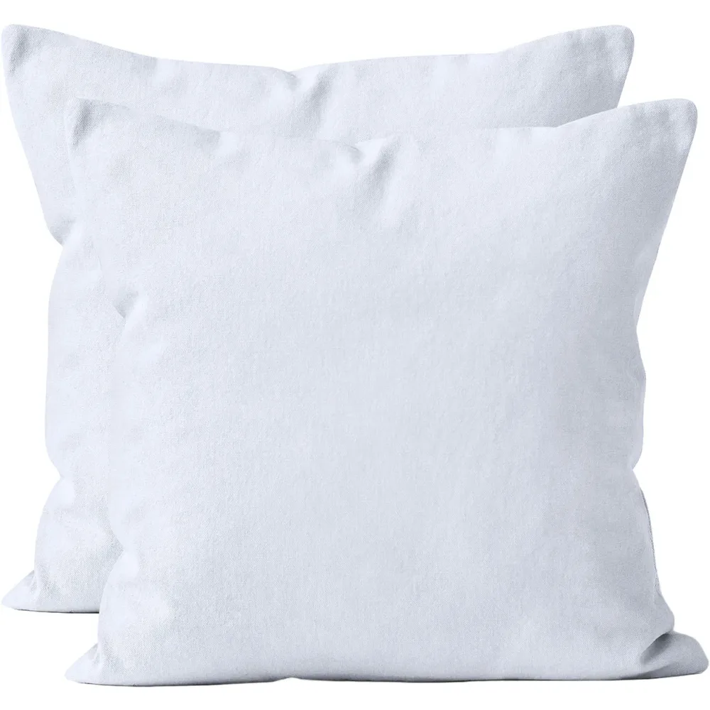 2er-Set Kissenbezug, 100% Baumwolle, 40 x 40 cm, weiss