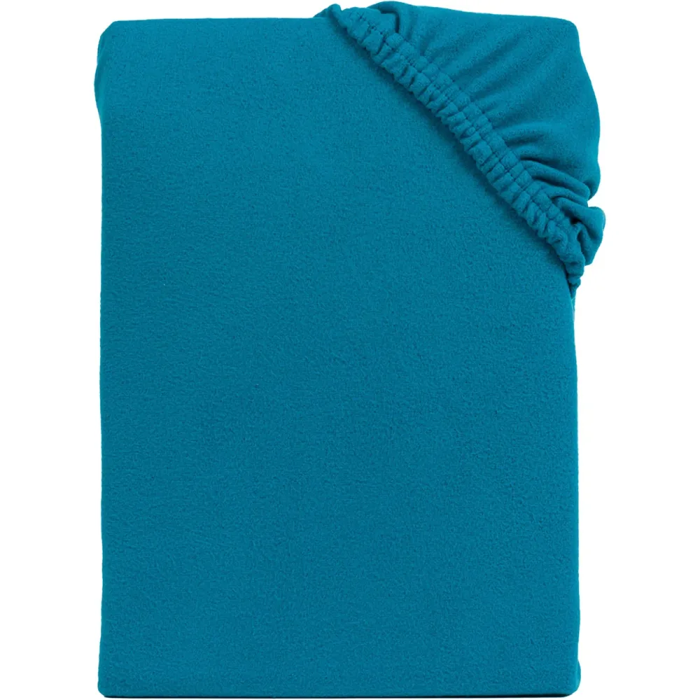 Mikroflausch Spannbettlaken 140 g/m², 90-100x200 cm, petrol