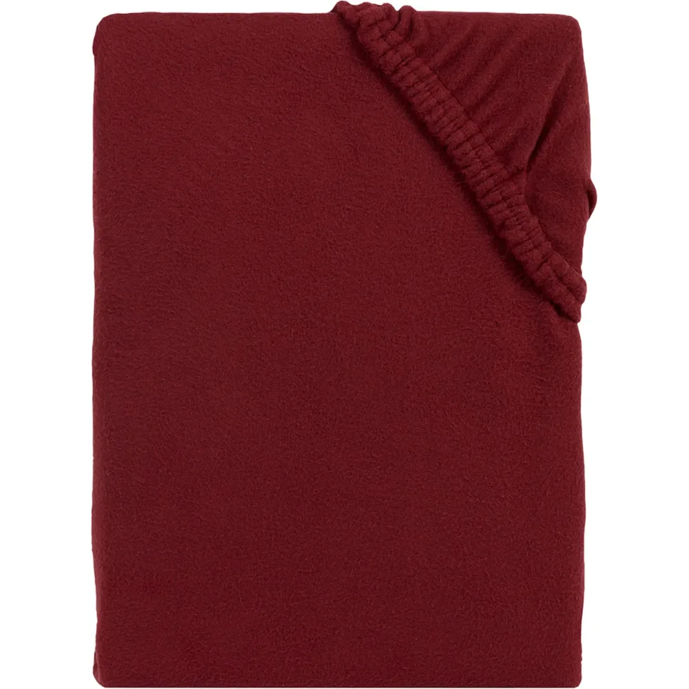 Mikroflausch Spannbettlaken 140 g/m², 140-160x200 cm, bordeaux
