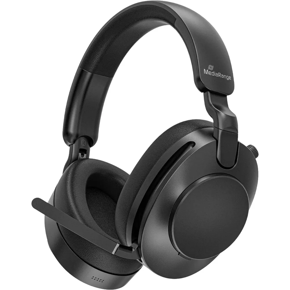 Kabellose Over-Ear ANC Kopfhörer mit ausklappbarem Mikrofon, Bluetooth 5.4, USB-C