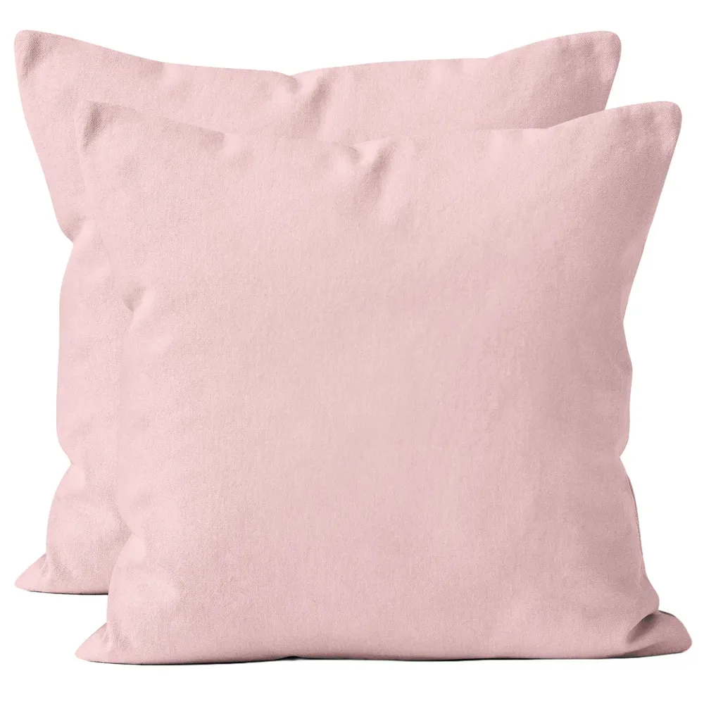2er-Set Kissenbezug, 100% Mikrofaser, 40 x 40 cm, rosa