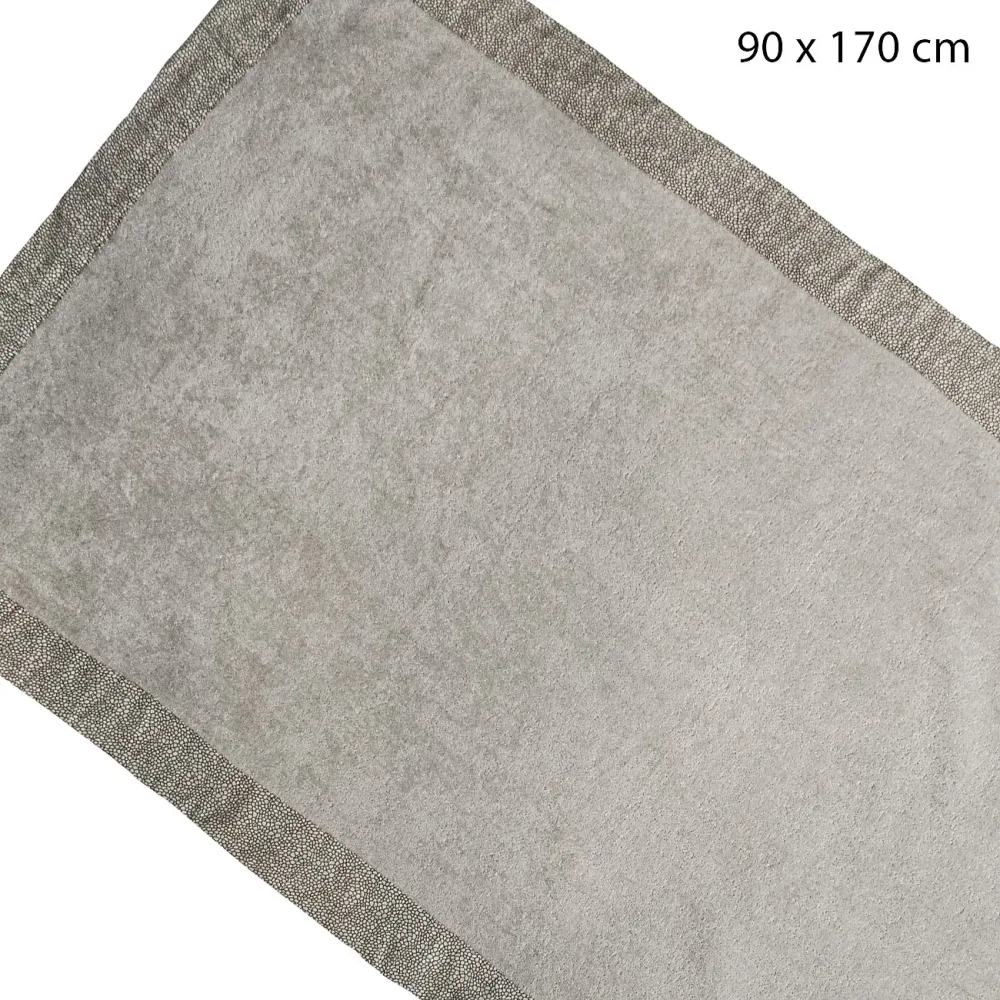 Strandbadetuch, Frottee aus 100% Baumwolle, 90 x 170 cm, grau