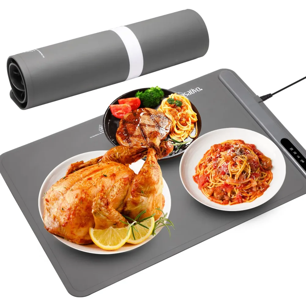 Elektrische Warmhalteplatte Silikon, rollbar, 55 - 100 °C, 61 x 40cm, 250 W