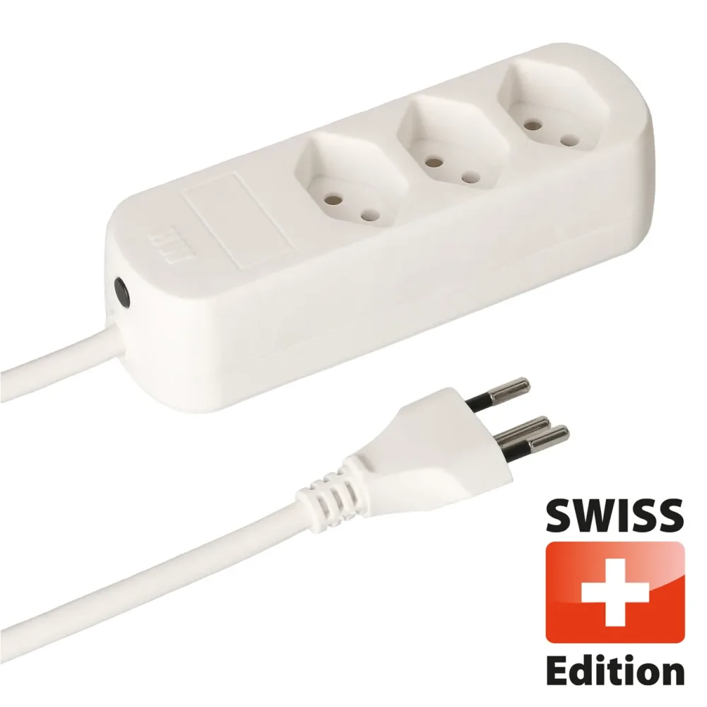 Max Hauri 160243 Steckdosen-Verteiler 1 Stück Weiß CH-Stecker 1 St.