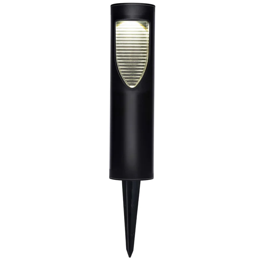 Solar-LED-Wegeleuchte mit Erdspiess, schwarz, 8 x 31 cm