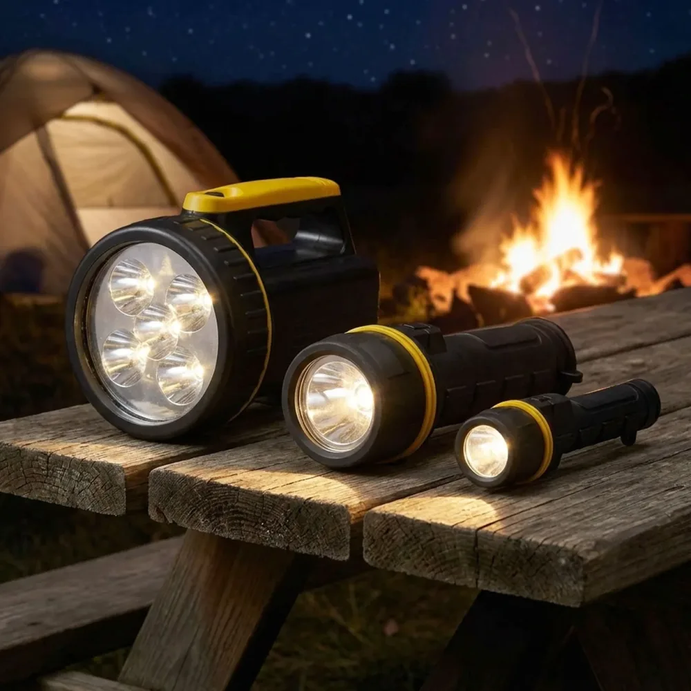 LED Taschenlampen 3er-Set, 1/3/5 Watt