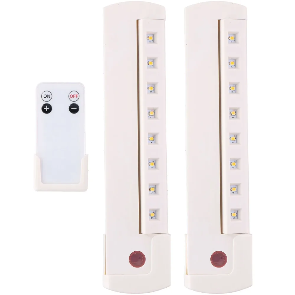 Schrankleuchte mit 8 LEDs, Fernbedienung, Kleiderschrank-Licht dimmbar, 23 x 5 x 2,1 cm