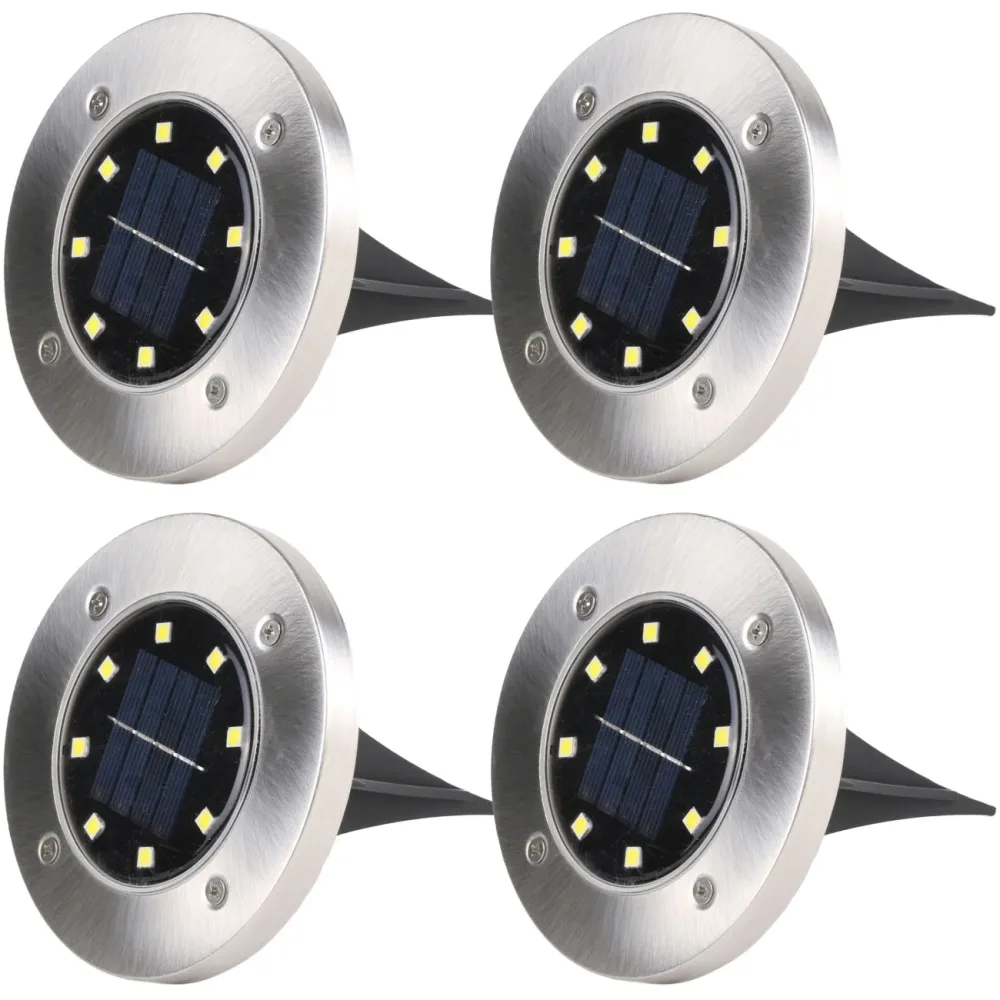 4er Set LED Garten Bodenleuchte, Solar, IP44