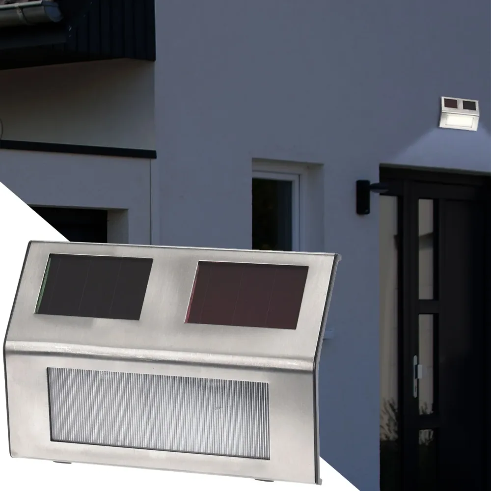 4er-Set Solar-LED-Wandleuchten