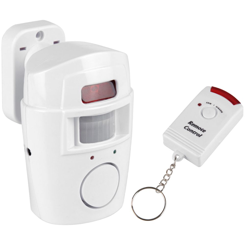 Bewegungsmelder mit Alarmfunktion und zwei Fernbedienungen, 105db