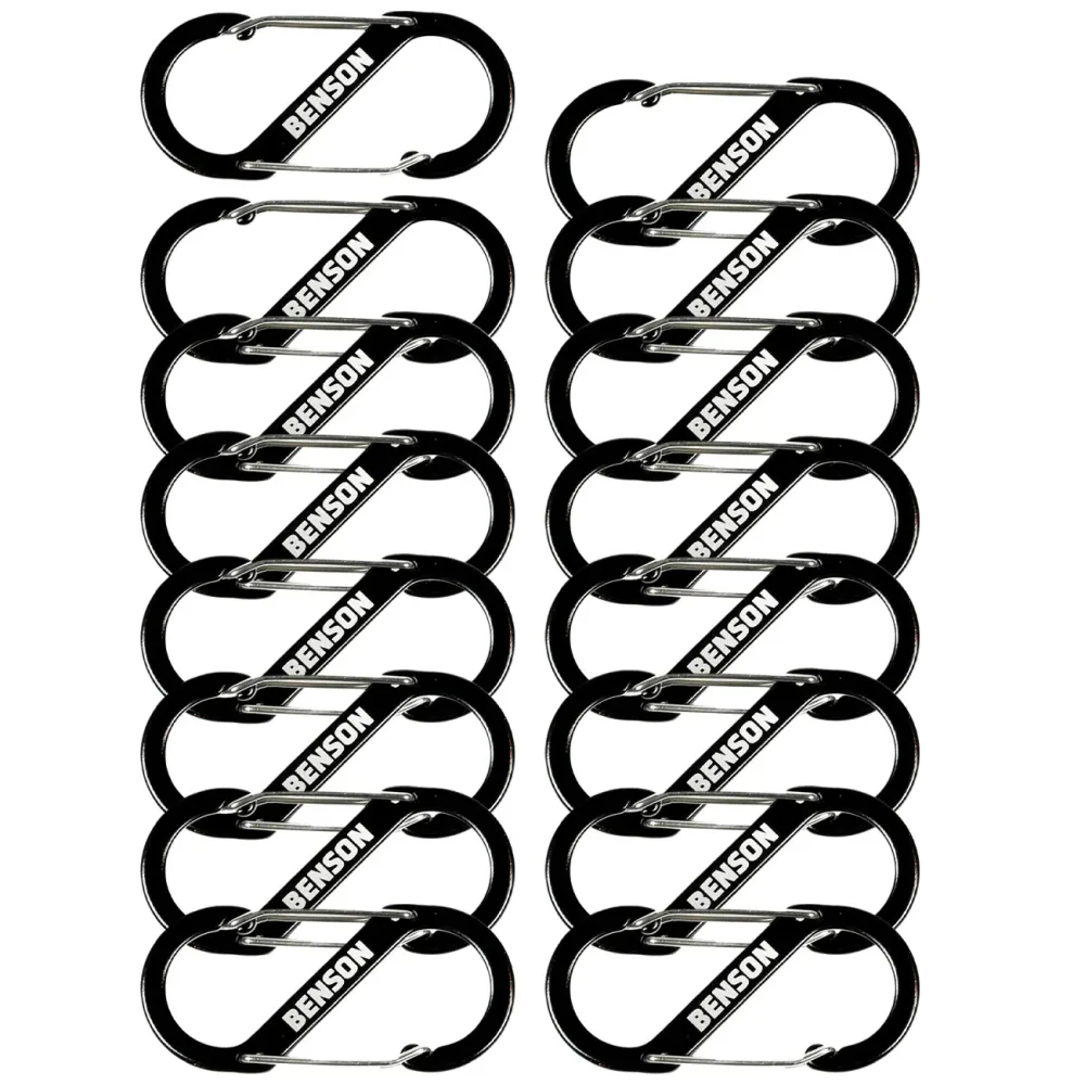 16er Set Doppel Karabinerhaken, S-Clip, 4 x 9 cm