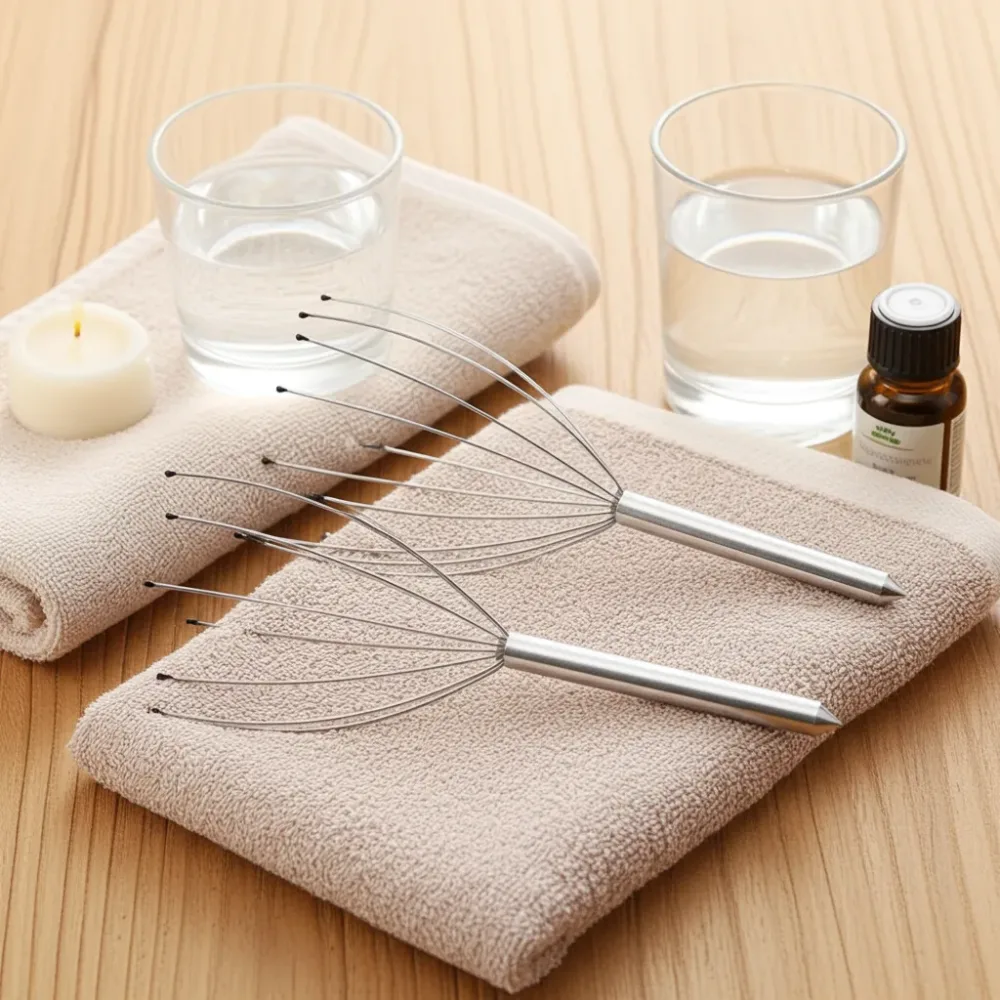 2er-Set Kopfmassagegerät mit Wohlfühl-Noppen, Kopfmassage-Spinne