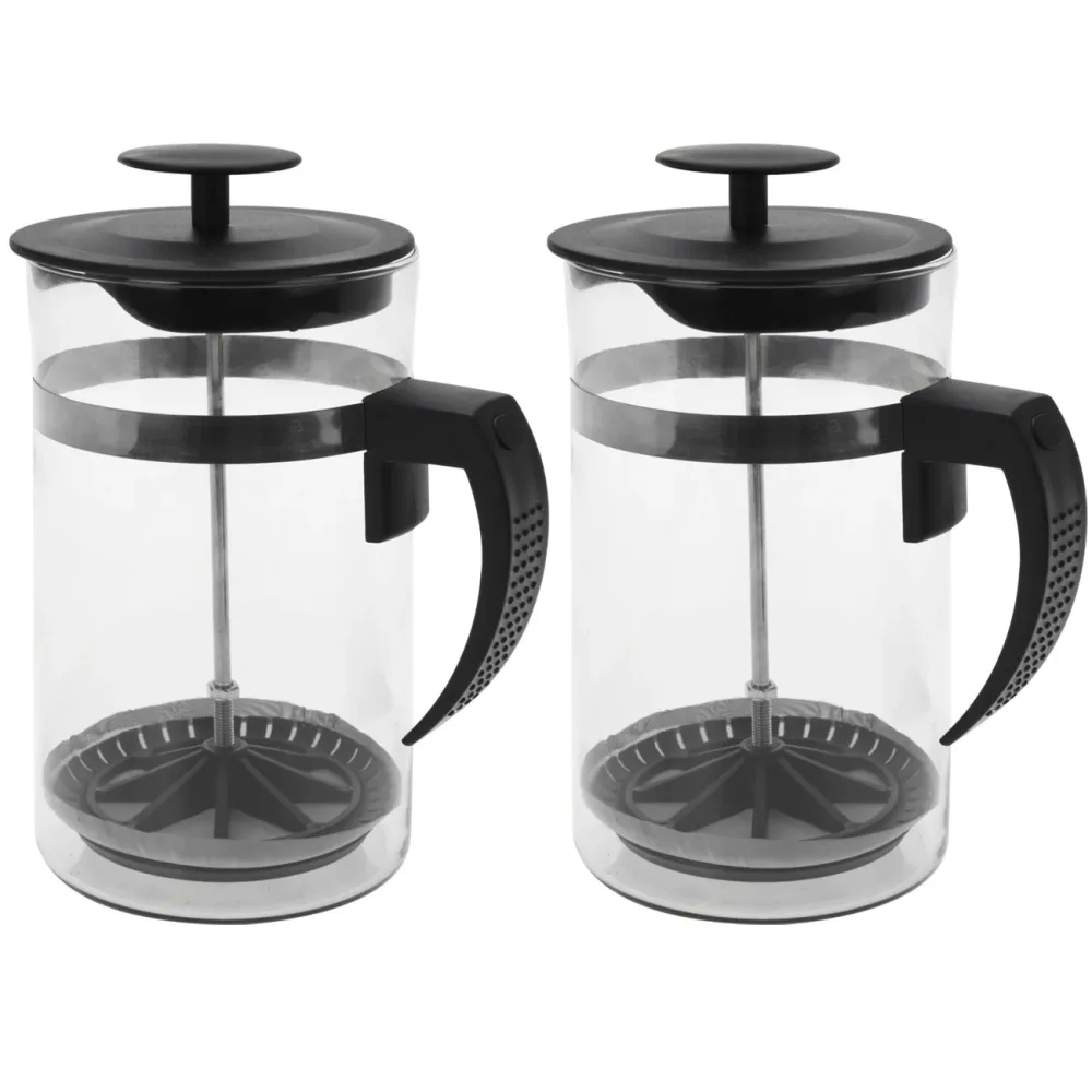 2er-Set Kaffeezubereiter, French Press, 1 Liter