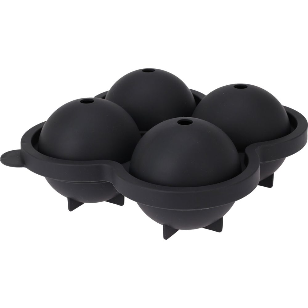 Flexible Eiswürfelform für 4 Eiskugeln, ca. Ø 6 cm je Eisball