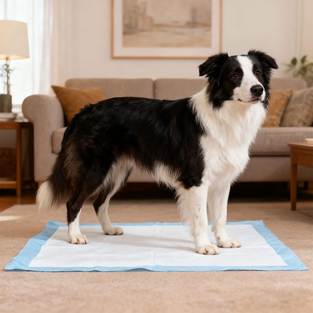 Trainingspads 200 Stück für Hunde, Welpenunterlage, 5-lagig, auslaufsicher, 60 x 90 cm