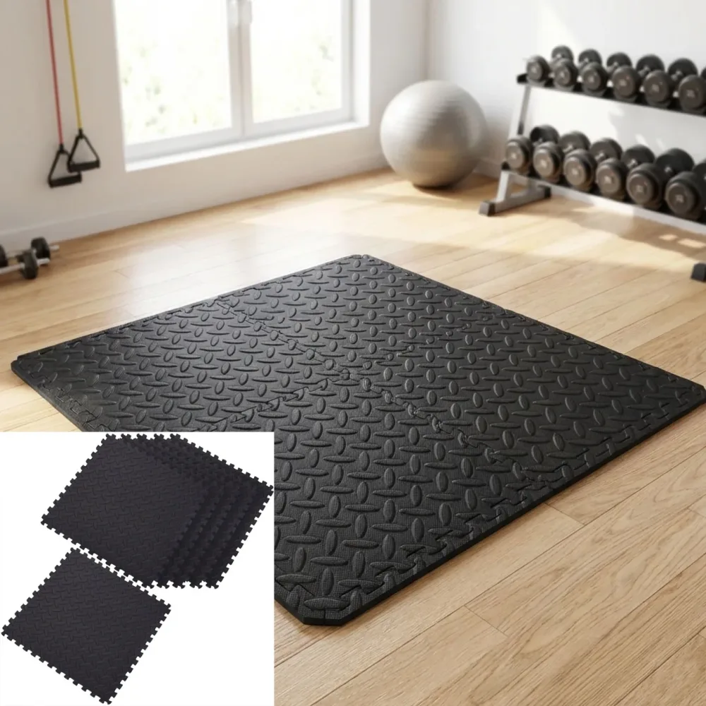 6er-Set Fitnessmatten, Schaumstoff, Bodenmatten, 40 x 40 cm
